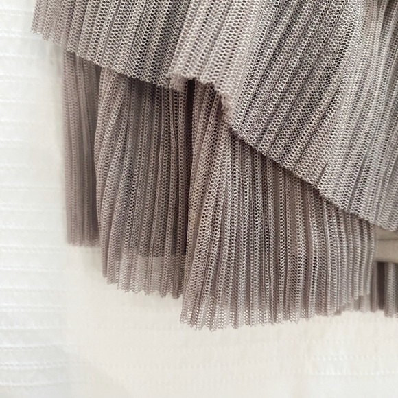 BCBGMAXAZRIA JACQUIER HAZELNUT TIERED TULLE STRAPLESS BALLERINA MINI DRESS - 0 - Picture 10 of 11